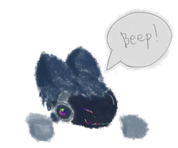 Glive the protogen greeting visitors with a beep!