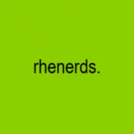 Rhenerds logo in the style of charli_xcx brat